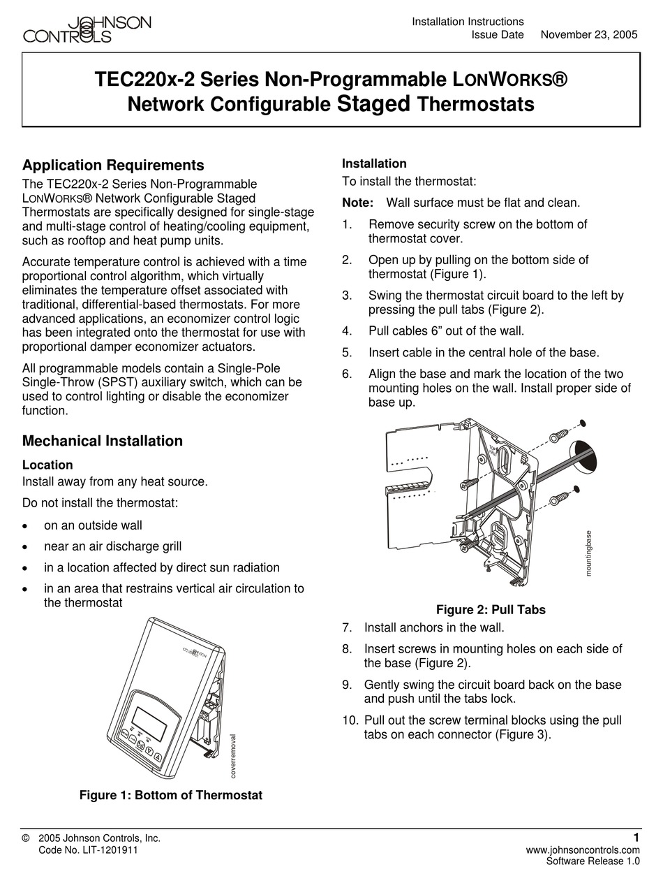41 Johnson Controls Thermostat Wiring Diagram Wiring