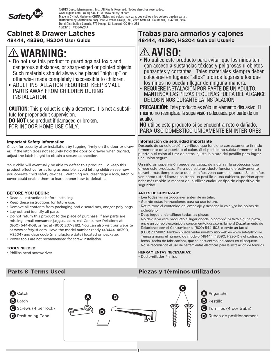 SAFETY 1ST 48444 USER MANUAL Pdf Download ManualsLib