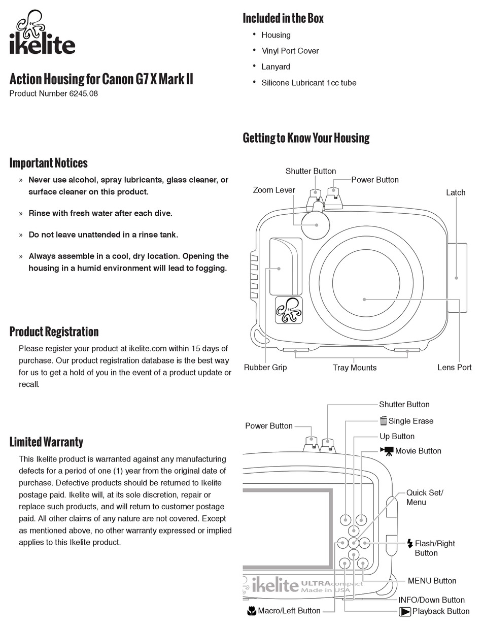 ikelite-6245-08-instruction-manual-pdf-download-manualslib