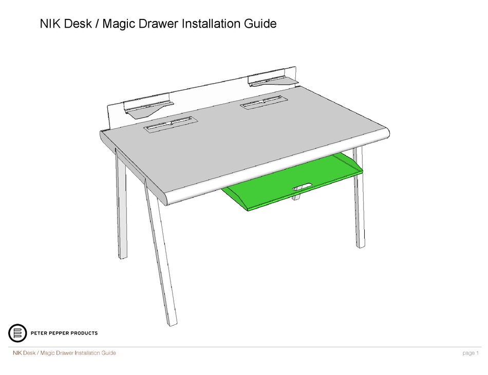 PETER PEPPER NIK DESK INSTALLATION MANUAL Pdf Download ManualsLib
