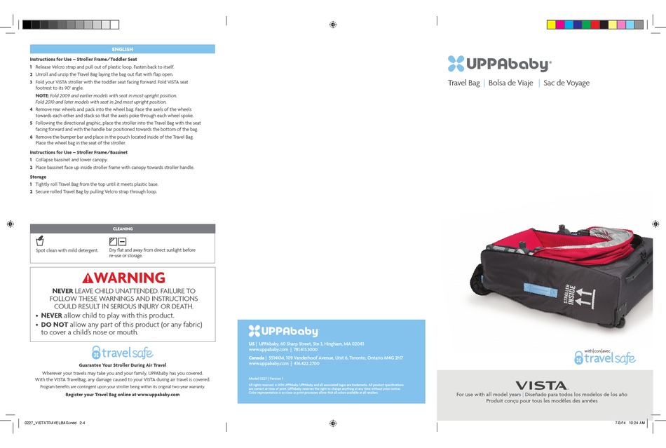 UPPABABY VISTA INSTRUCTIONS FOR USE Pdf Download | ManualsLib