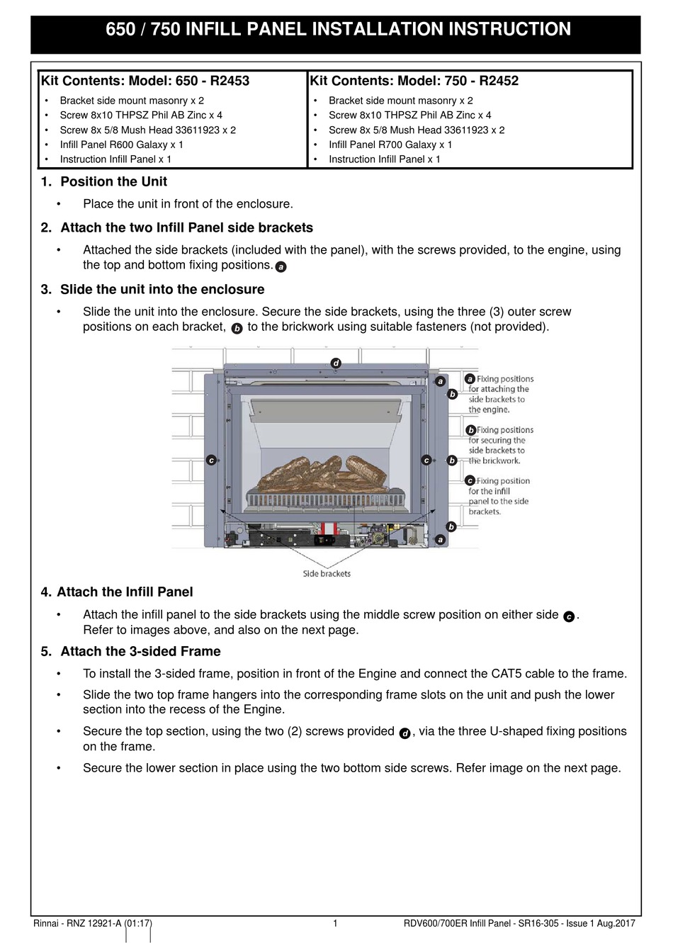 RINNAI 650 INSTALLATION INSTRUCTION Pdf Download | ManualsLib