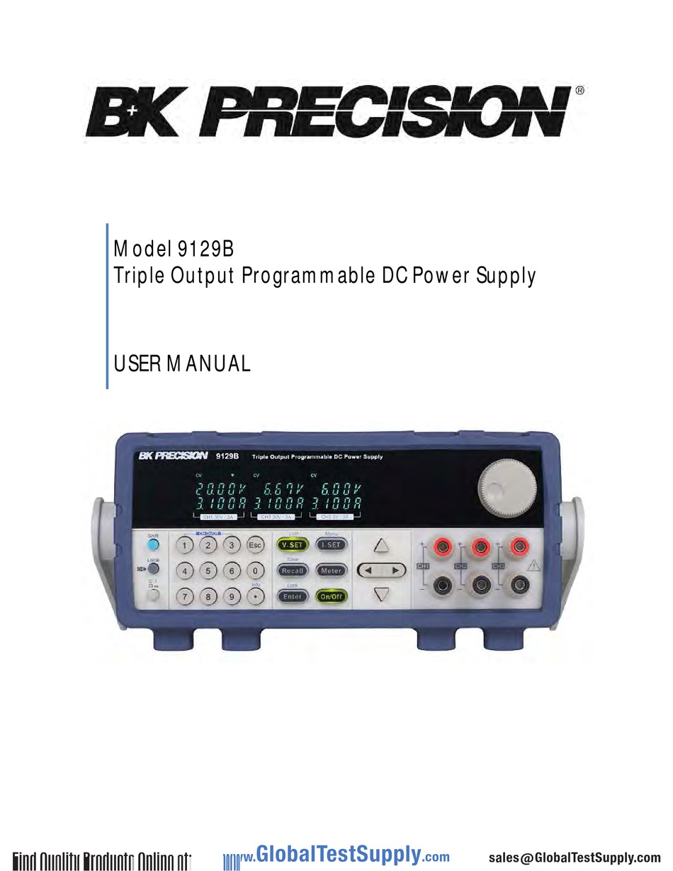 BK PRECISION 9129B USER MANUAL Pdf Download | ManualsLib