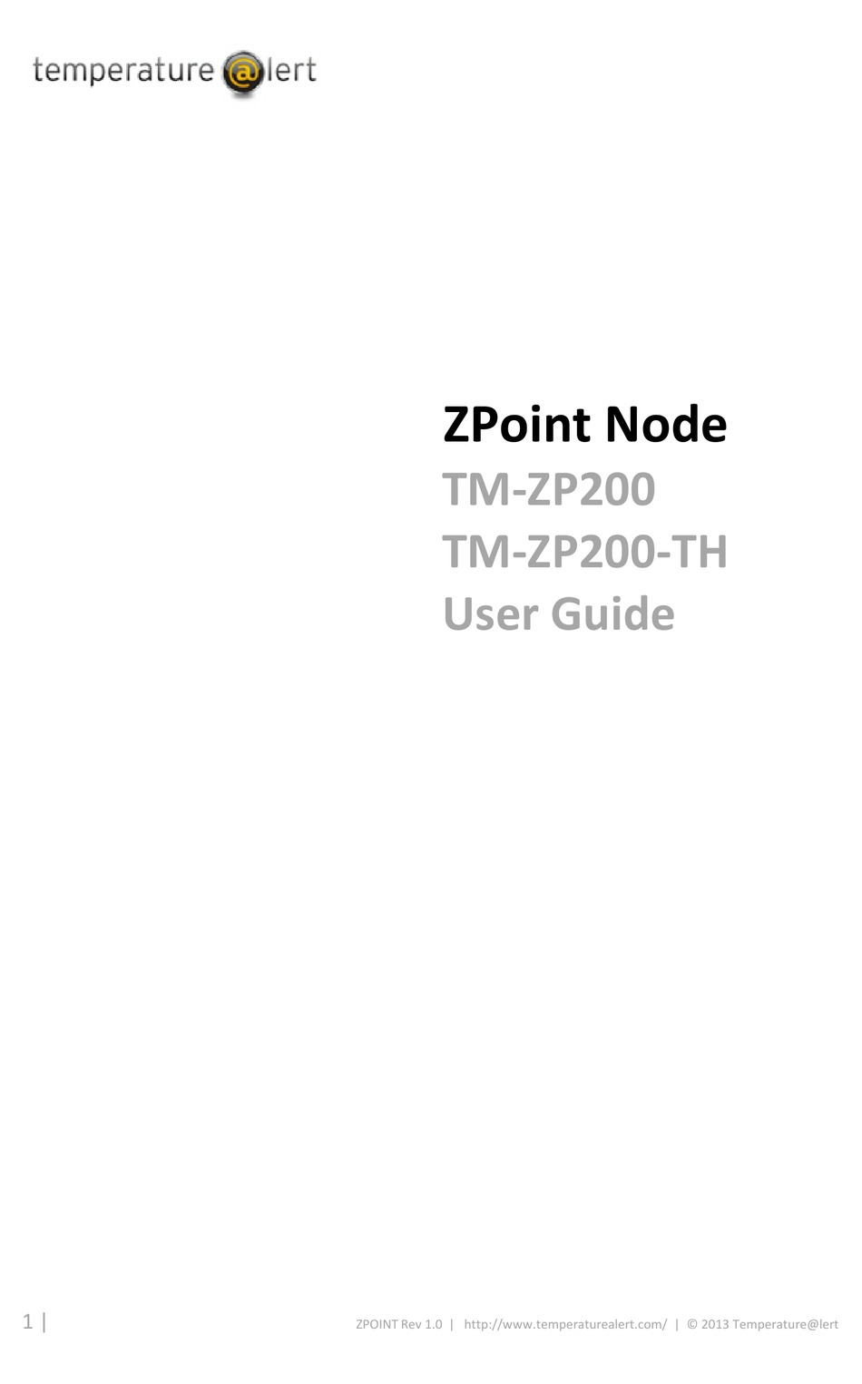 TEMPERATURE ALERT TM-ZP200 USER MANUAL Pdf Download | ManualsLib