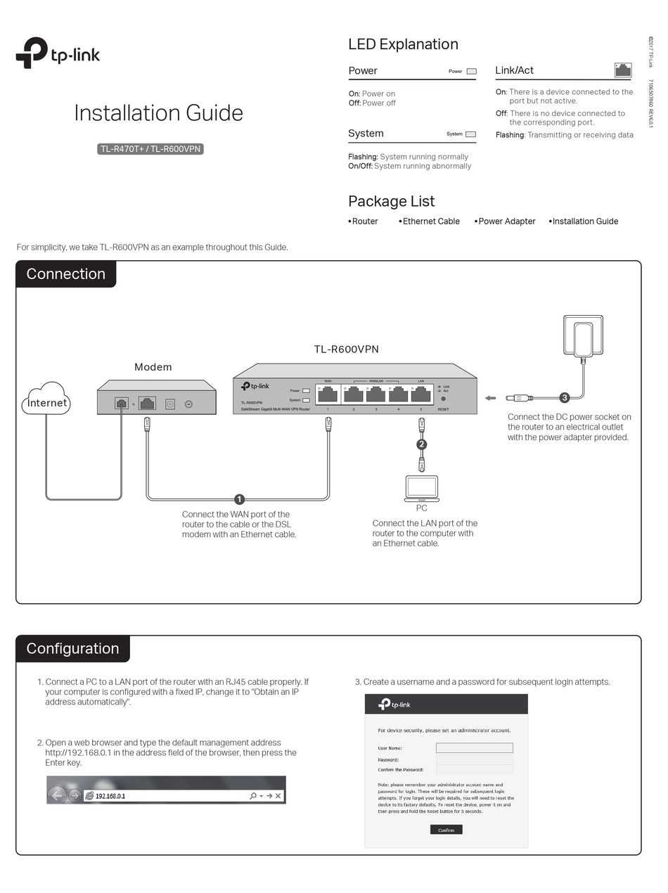 TP-LINK TL-R470T+ INSTALLATION MANUAL Pdf Download | ManualsLib