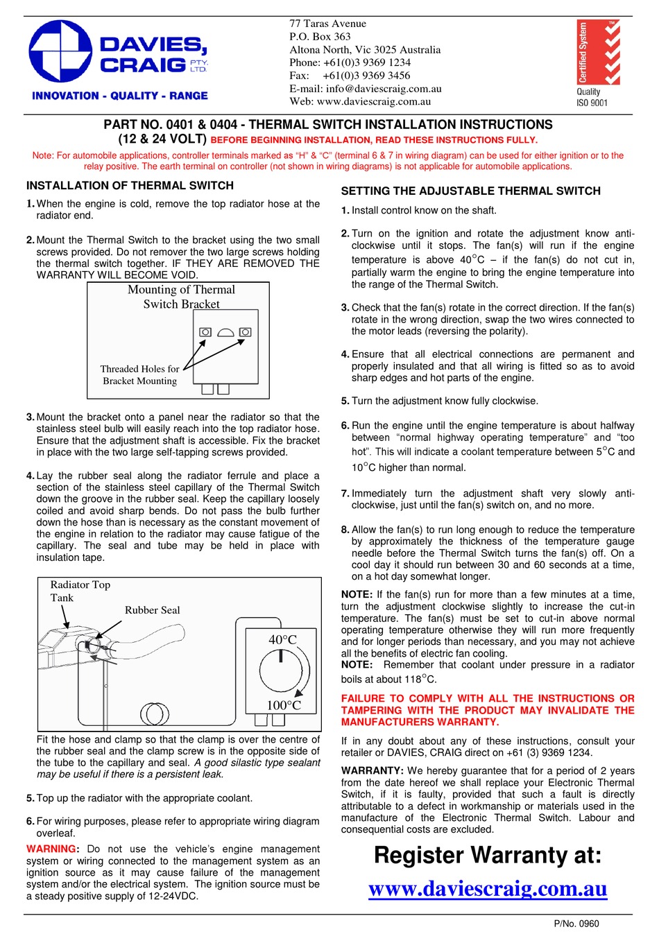 DAVIES CRAIG 0401 INSTALLATION INSTRUCTIONS Pdf Download | ManualsLib Dimmer Switch Wiring Diagram ManualsLib