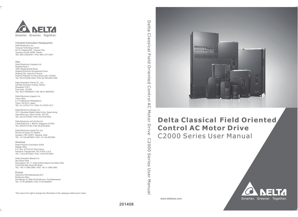 DELTA C2000 SERIES USER MANUAL Pdf Download | ManualsLib