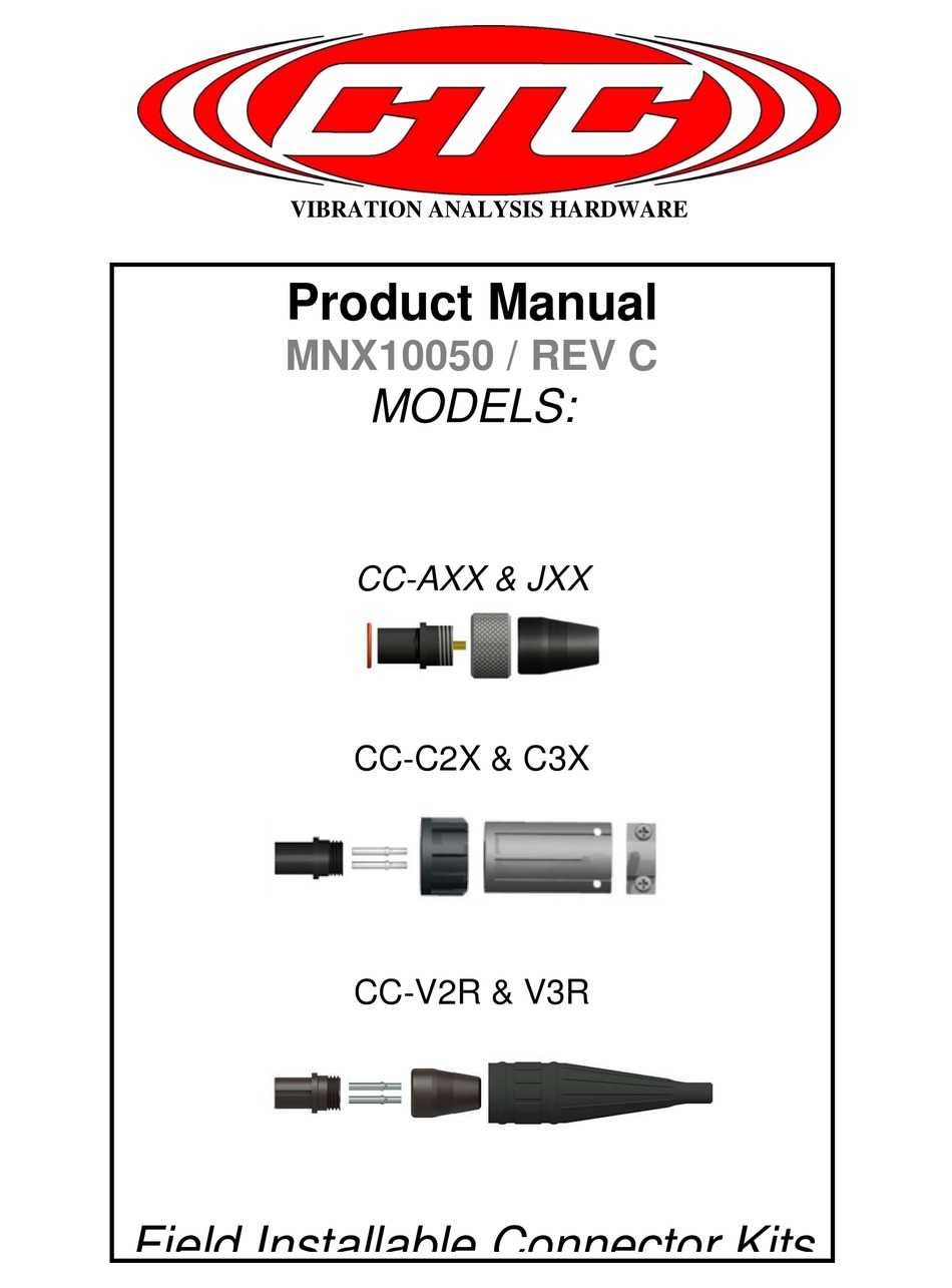 Connector Assembly Cc Axx Figure 1 Cc Axx Jxx With Injection Vent Holes Figure 2 Cc Axx Jxx Without Injection Vent Holes Ctc Union Cc Jxx Series Product Manual Page 5