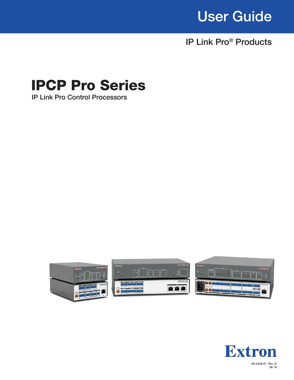 EXTRON ELECTRONICS IPCP PRO SERIES USER MANUAL Pdf Download ManualsLib