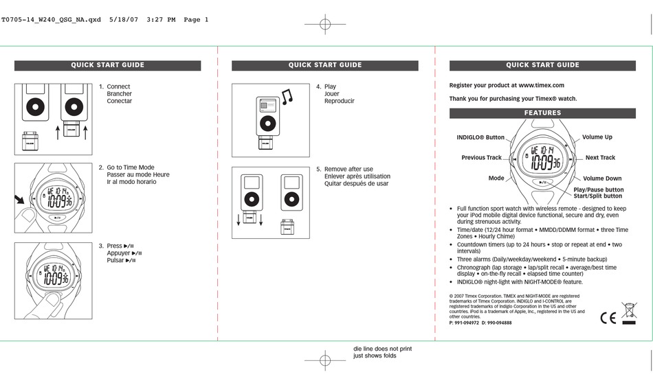 ironman triathlon timex watch manual