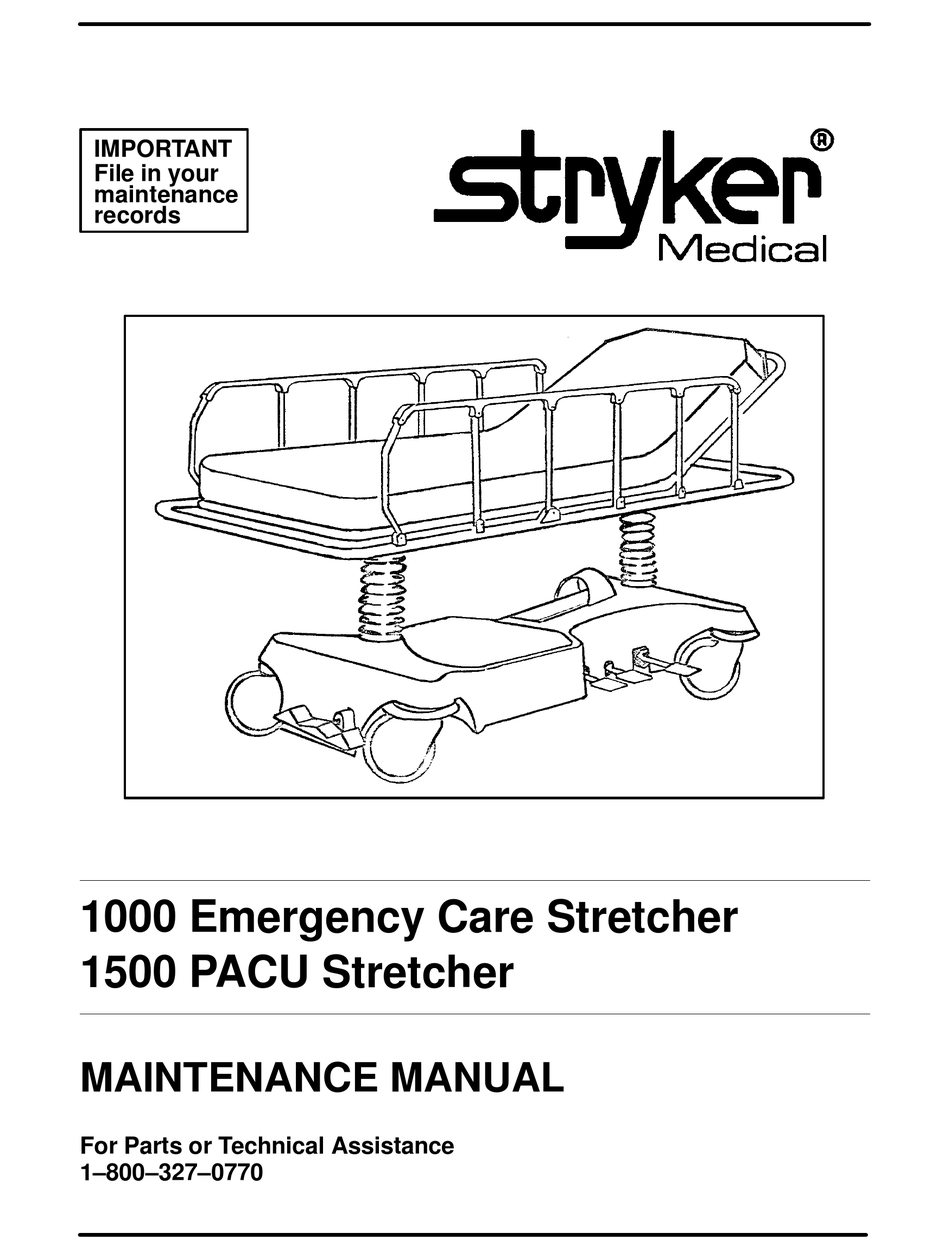 Stryker stretcher repair manual