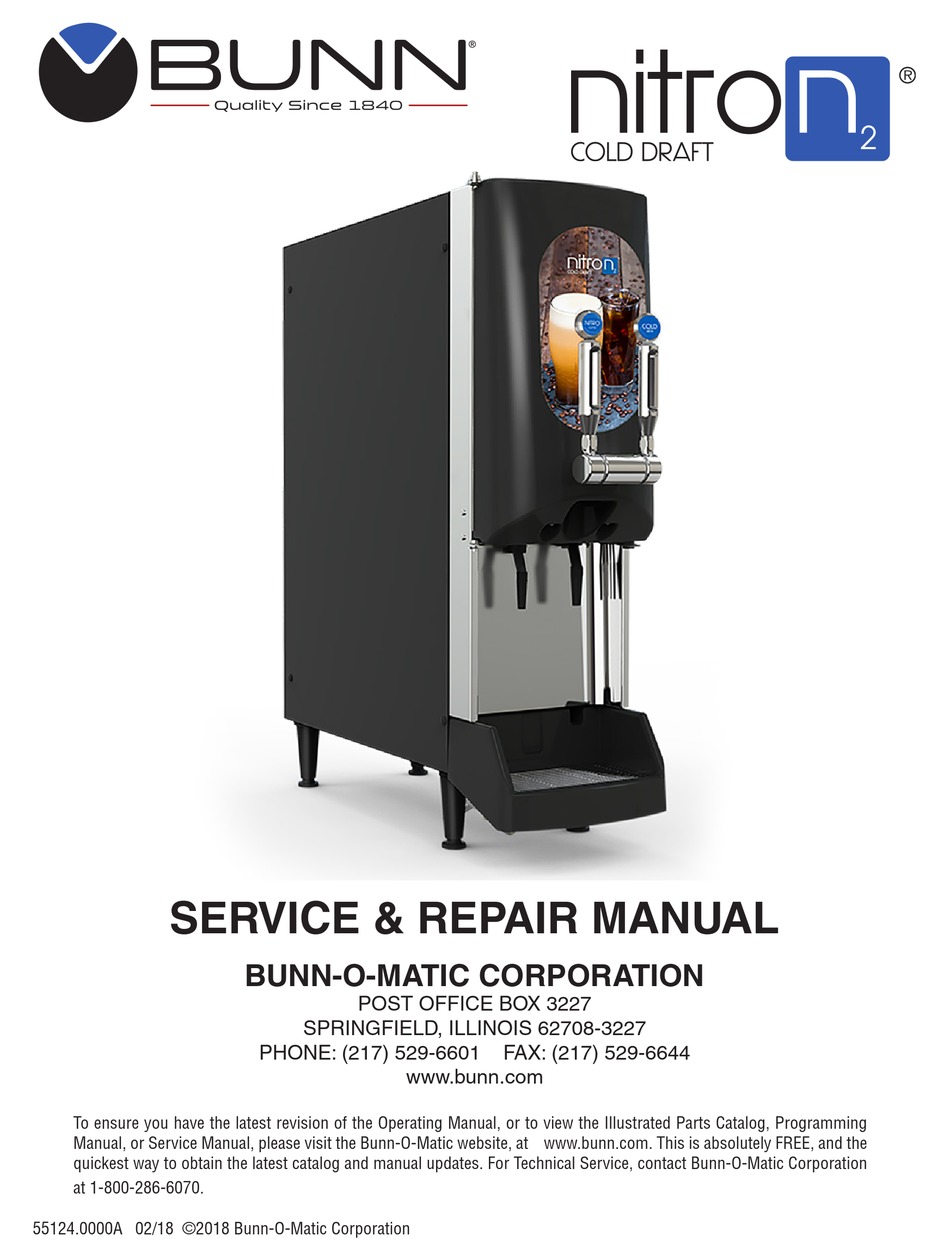 BUNN NITRON COLD DRAFT SERVICE & REPAIR MANUAL Pdf Download ManualsLib