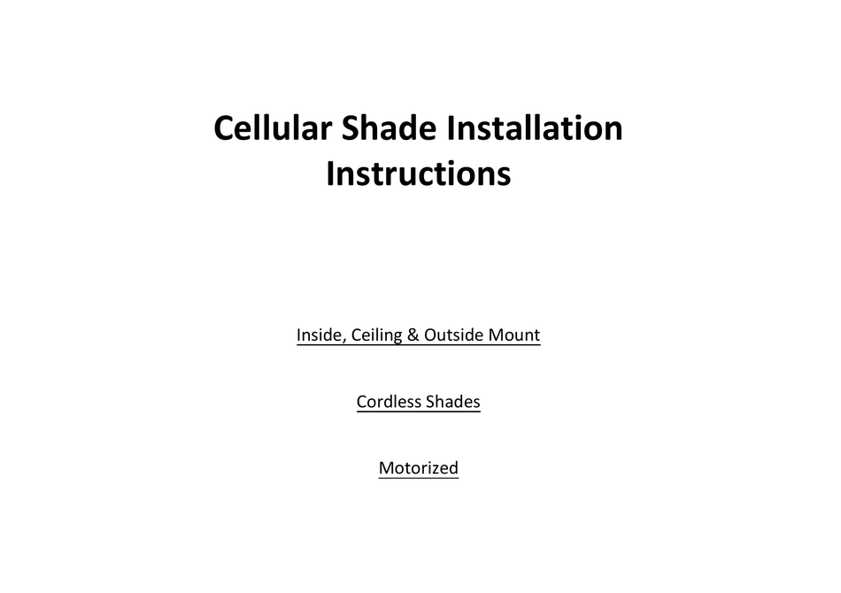 SPRINGS WINDOW FASHIONS AUTOVIEW OWNER'S MANUAL Pdf Download ManualsLib