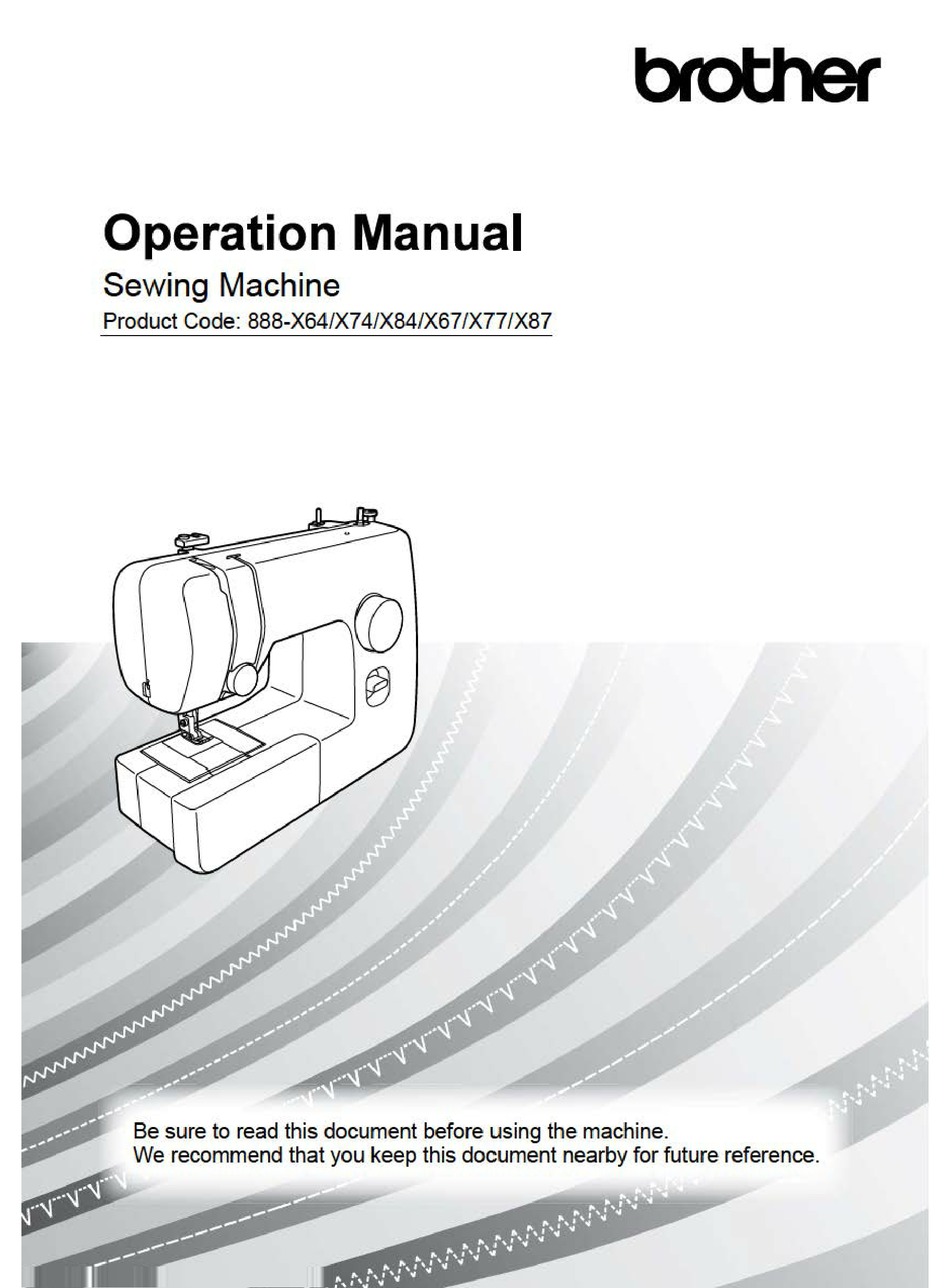 BROTHER 888X64 OPERATION MANUAL Pdf Download ManualsLib