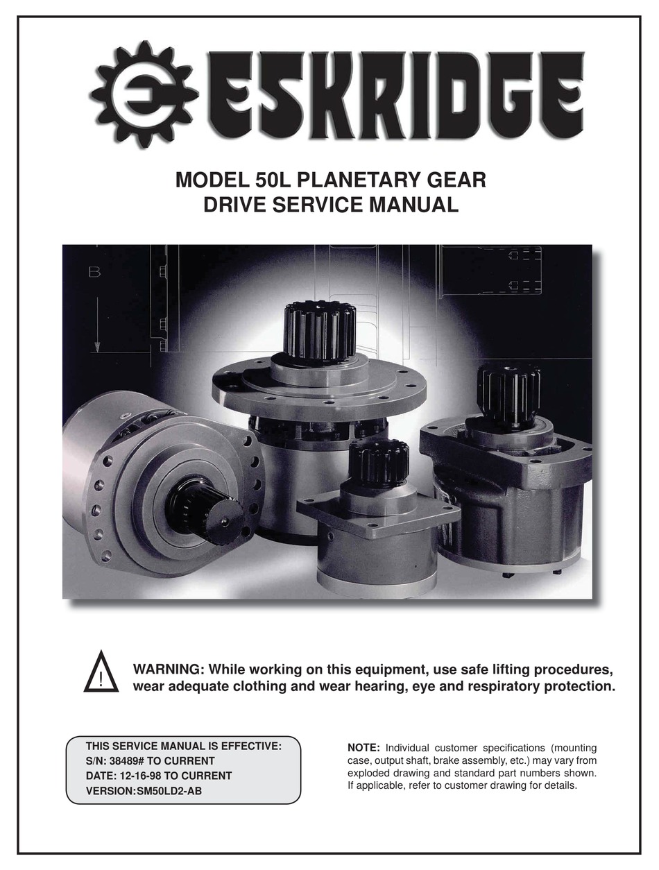 ESKRIDGE 50L SERVICE MANUAL Pdf Download ManualsLib
