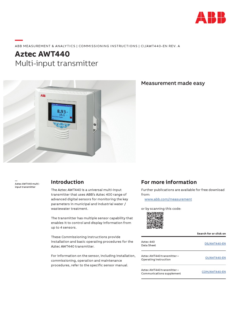 ABB AZTEC AWT440 COMMISSIONING INSTRUCTIONS Pdf Download ManualsLib