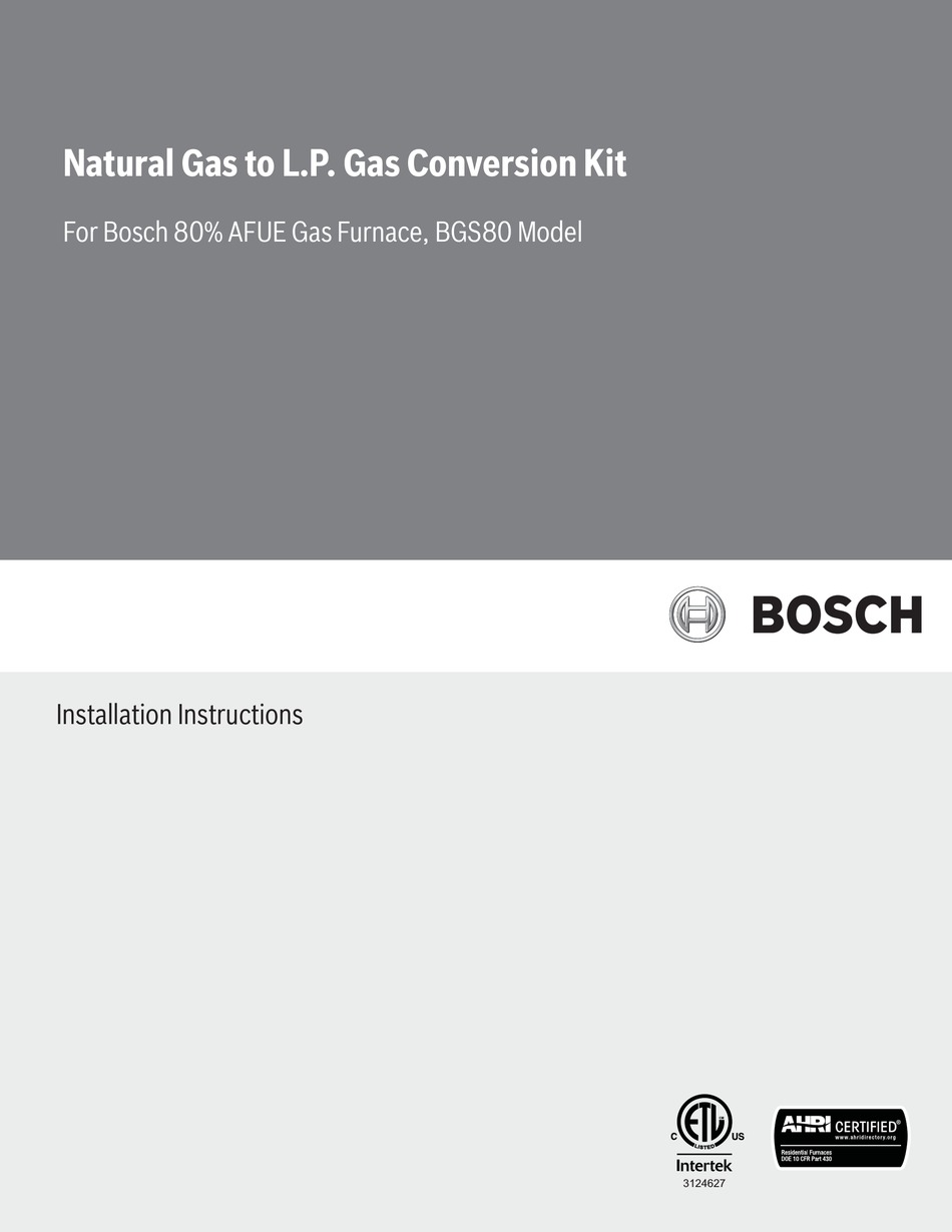 BOSCH BGS80 INSTALLATION INSTRUCTIONS MANUAL Pdf Download ManualsLib