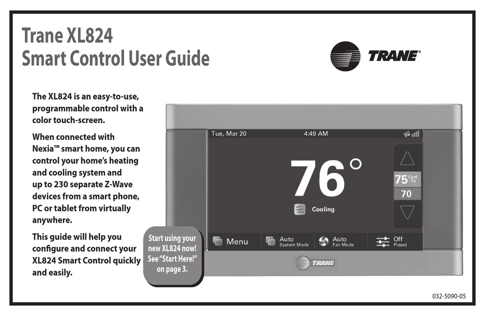 Trane Xl824 User Manual Pdf Download Manualslib