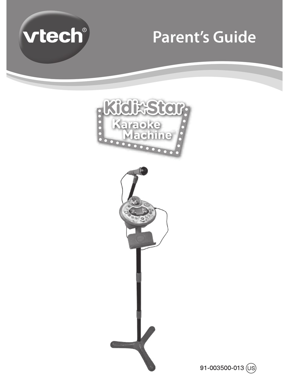 Vtech Kidi Star Karaoke Machine Parents Manual Pdf Download Manualslib