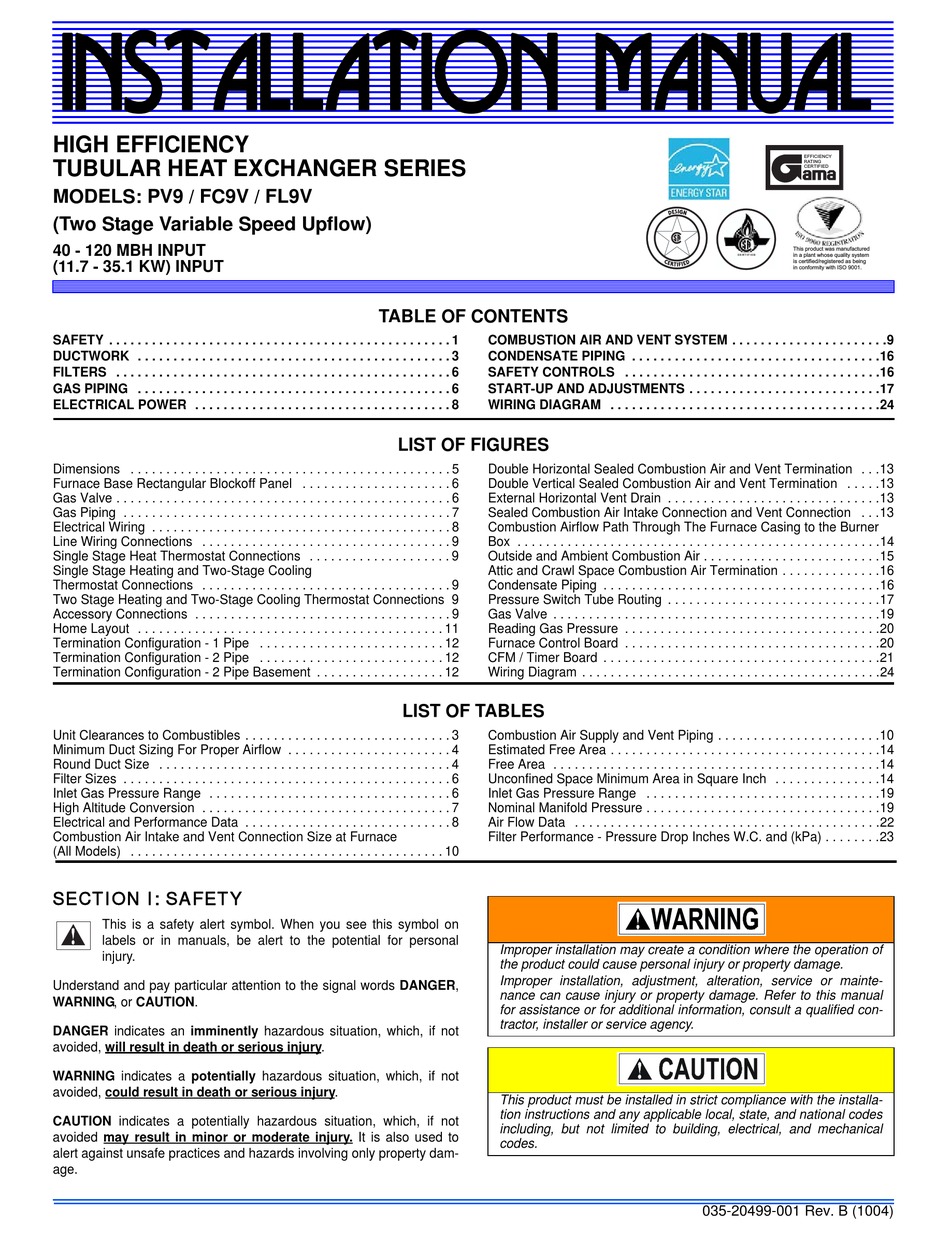 UNITARY PRODUCTS GROUP PV9 INSTALLATION MANUAL Pdf Download ManualsLib