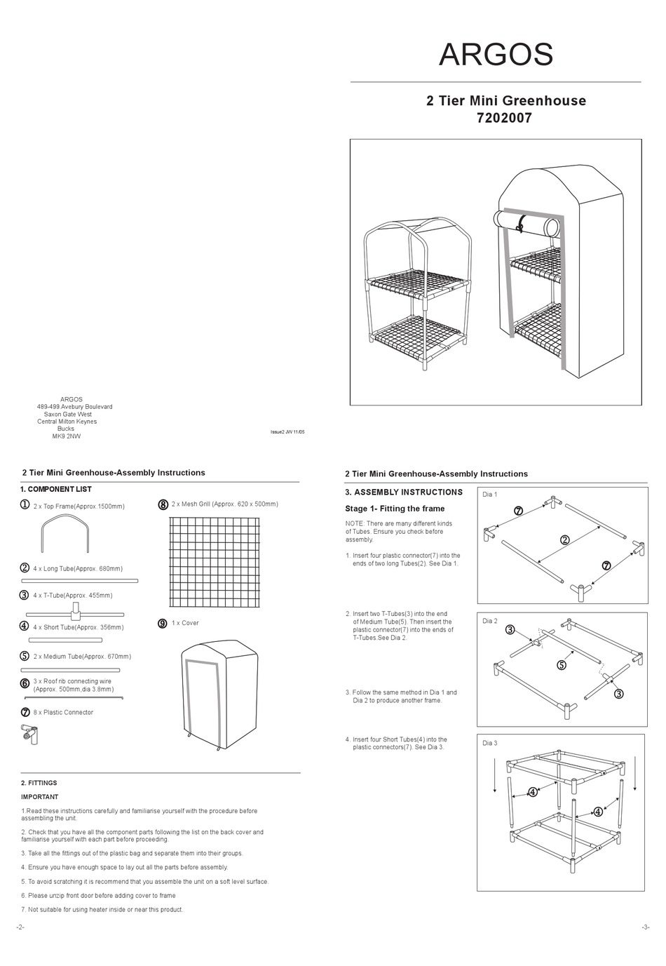 ARGOS 7202007 ASSEMBLY INSTRUCTIONS Pdf Download ManualsLib