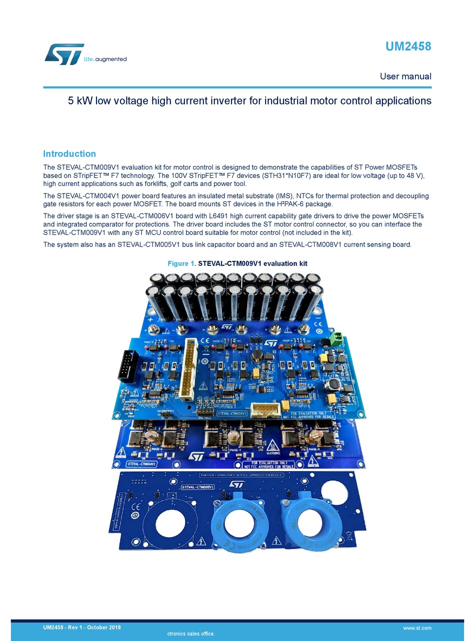 STMICROELECTRONICS STEVAL-CTM004V1 USER MANUAL Pdf Download