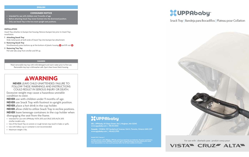 uppababy tray