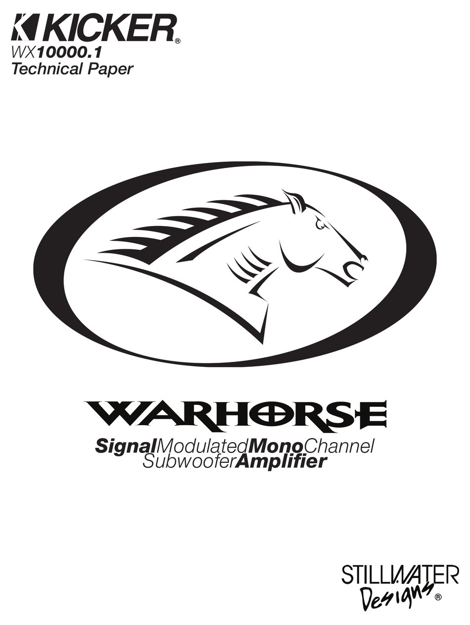 KICKER WARHORSE WX10000.1 TECHNICAL MANUAL Pdf Download ManualsLib