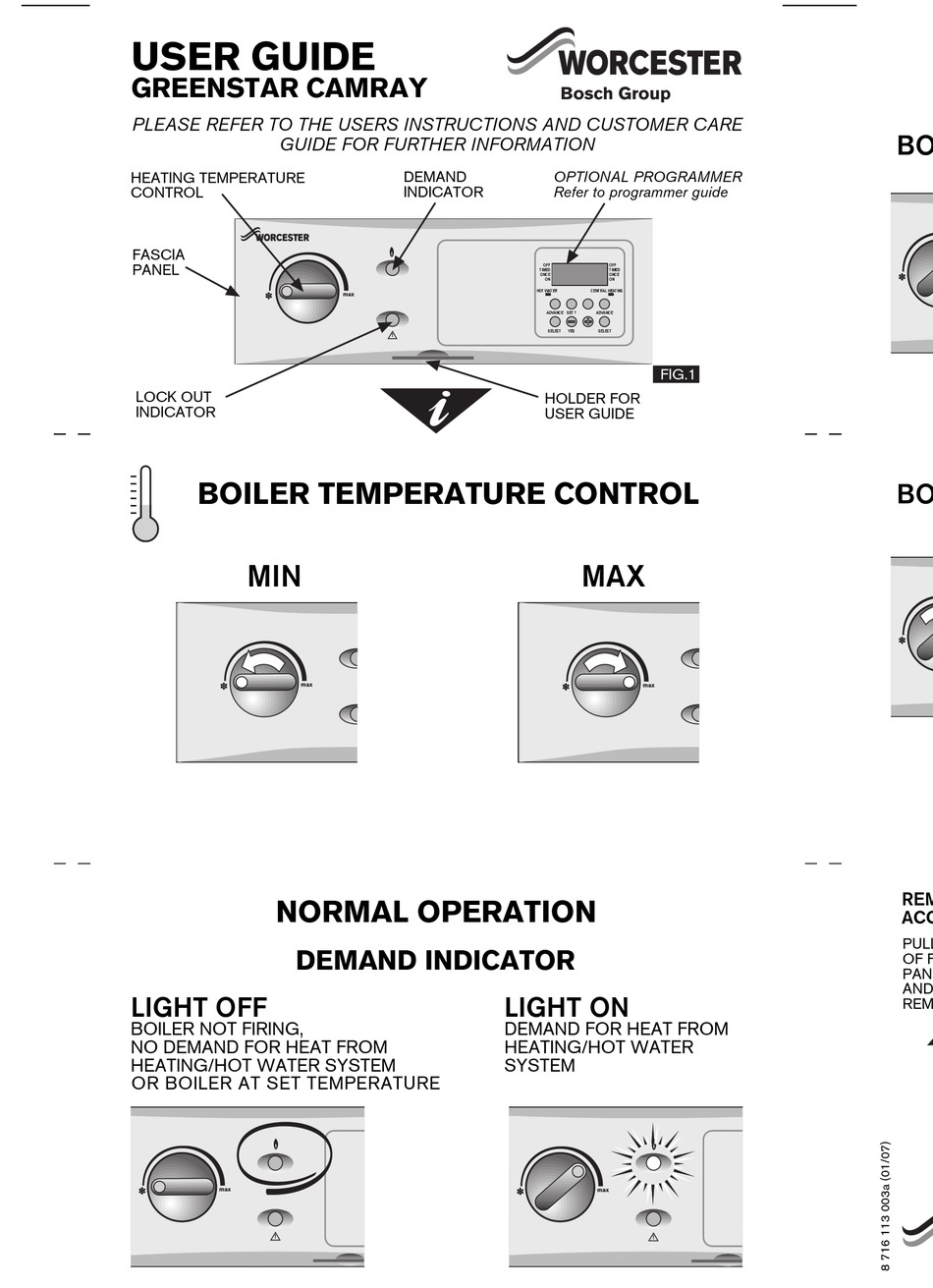 WORCESTER GREENSTAR CAMRAY USER MANUAL Pdf Download ManualsLib