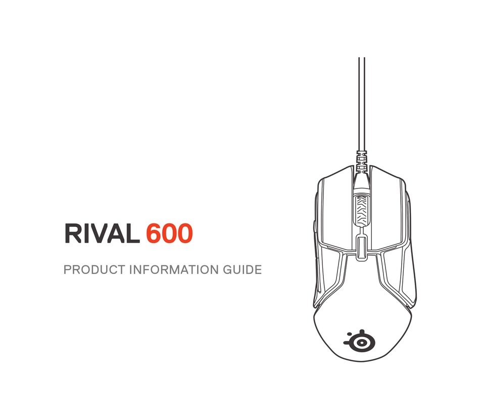 Steelseries Rival 600 Product Information Manual Pdf Download Manualslib