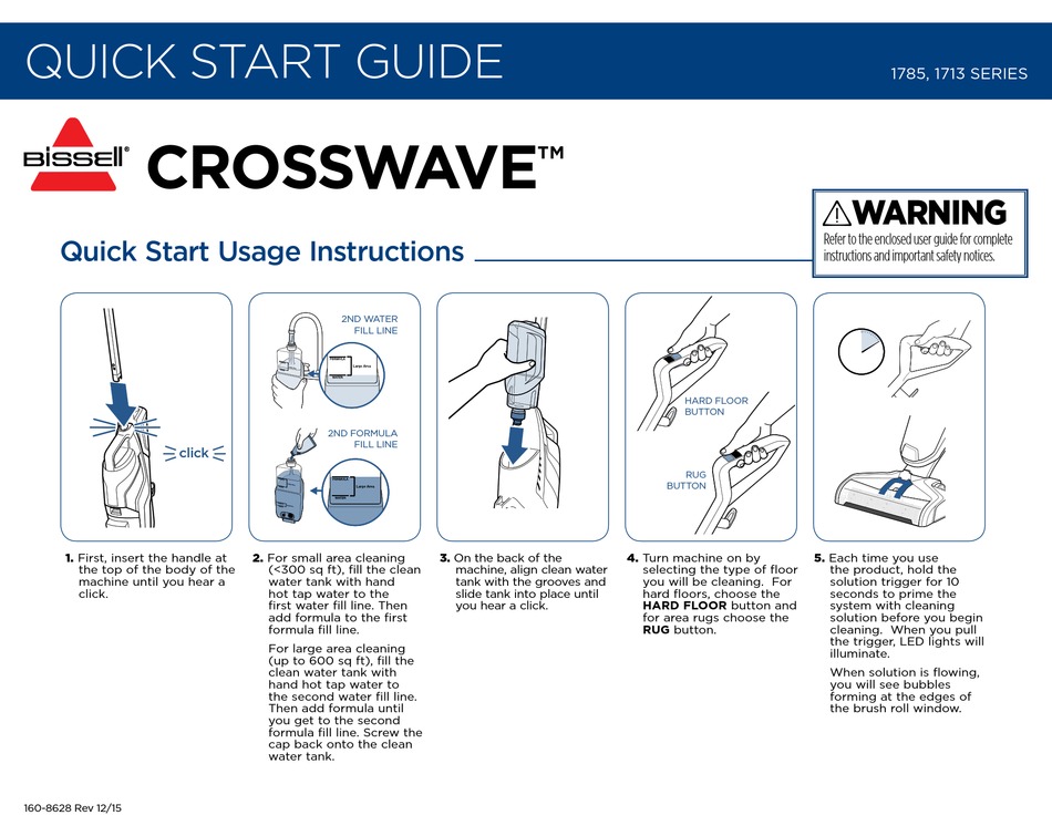 bissell crosswave 1785 manual