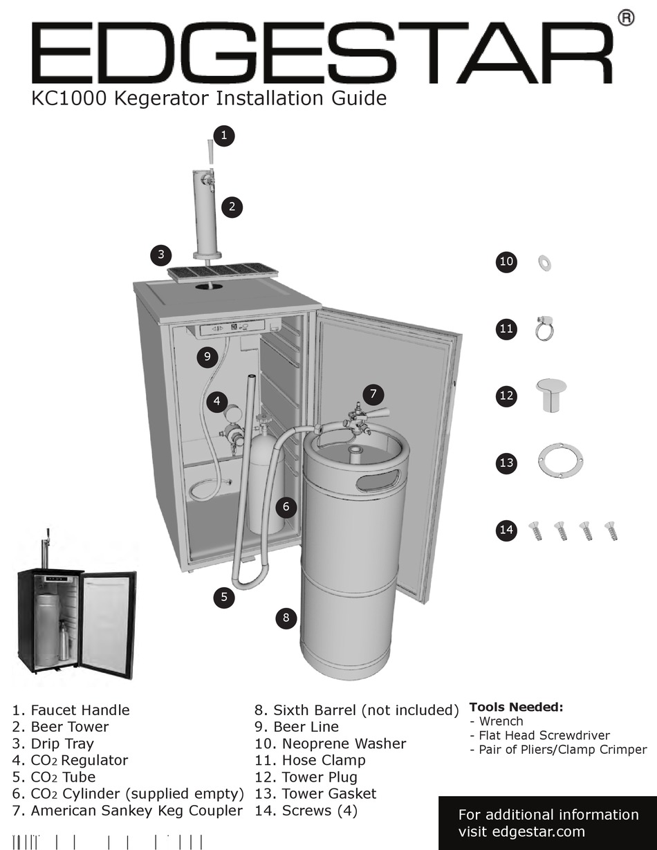 EDGESTAR KC1000 INSTALLATION MANUAL Pdf Download | ManualsLib