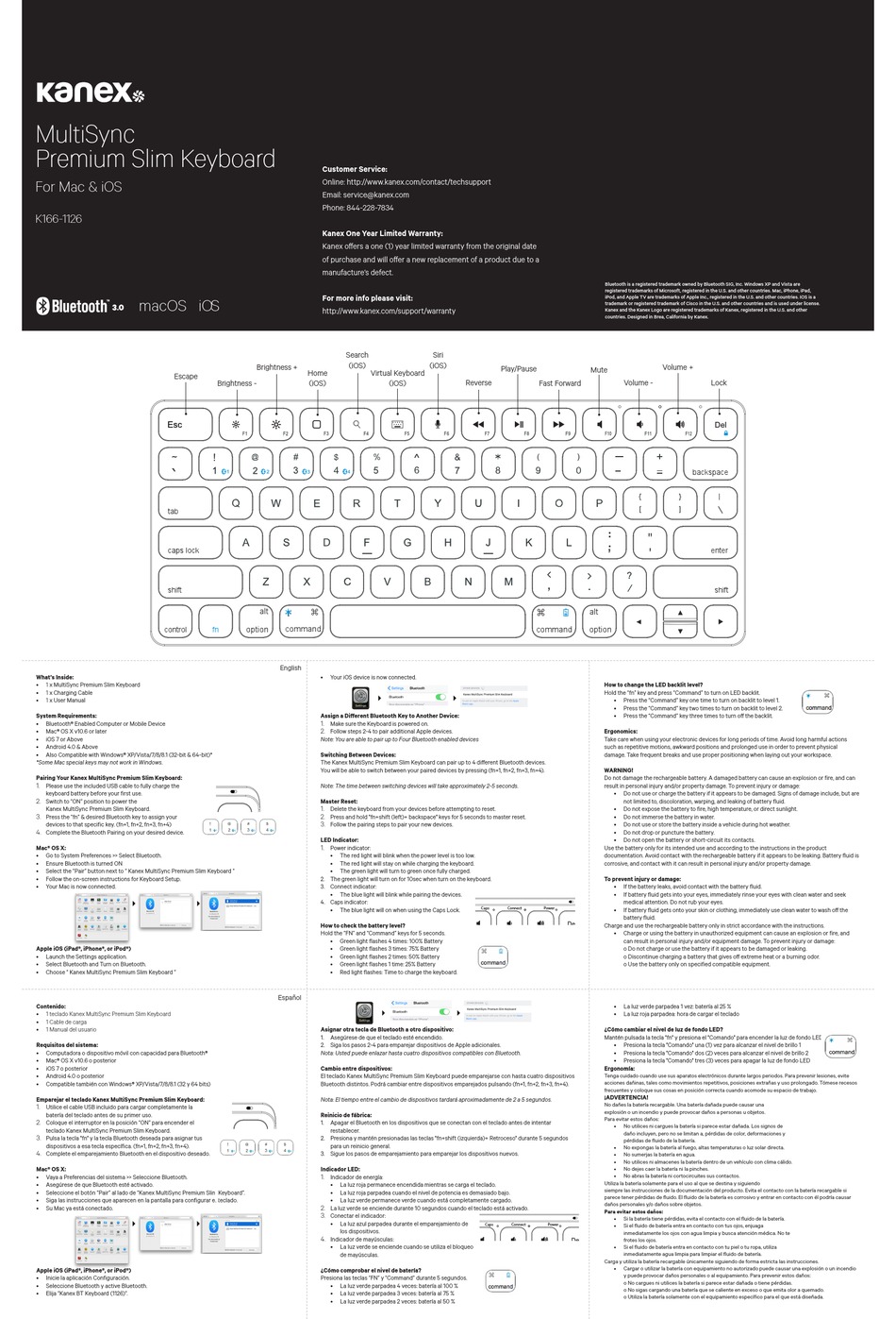 kanex k166 1126 keyboard pairing