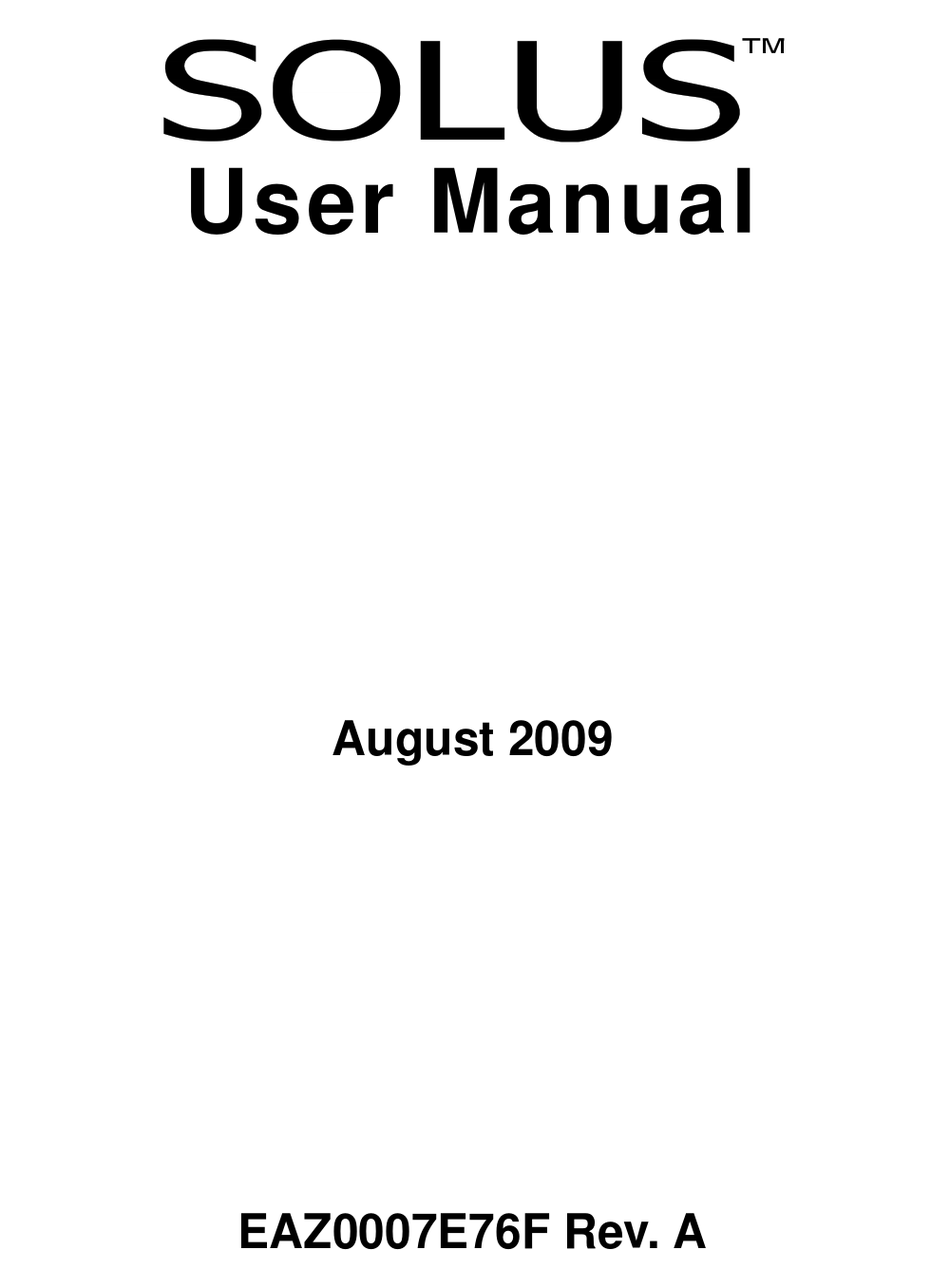SNAPON SOLUS USER MANUAL Pdf Download ManualsLib