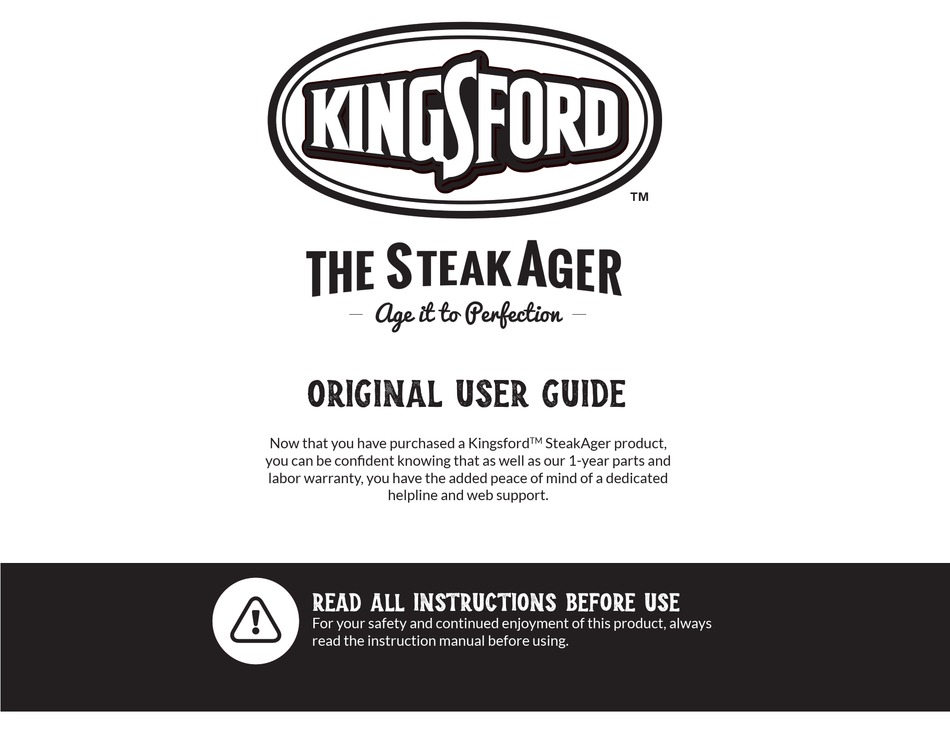 KINGSFORD STEAKAGER ORIGINAL USER MANUAL Pdf Download ManualsLib