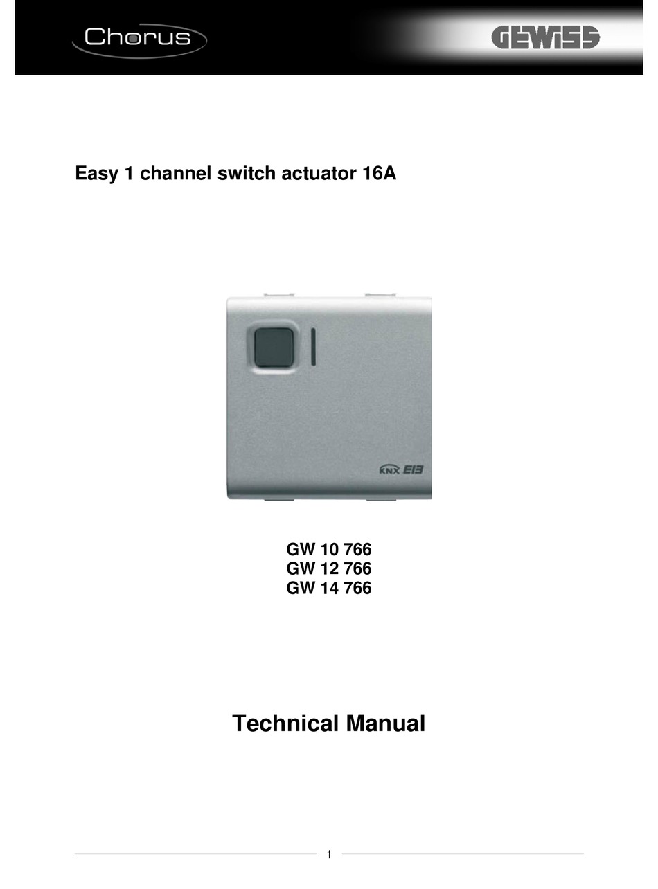 Gewiss Chorus Gw Technical Manual Pdf Download Manualslib