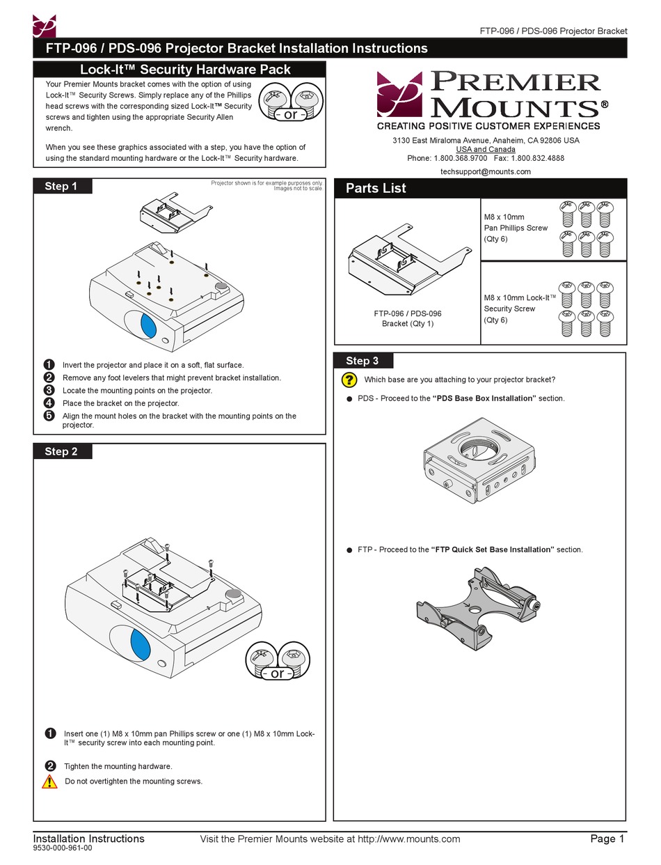 premier-mounts-ftp-096-installation-instructions-pdf-download-manualslib