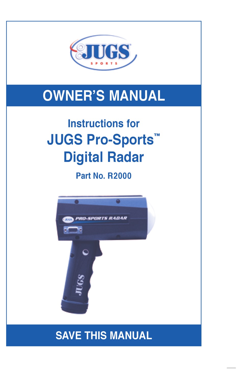 JUGS PROSPORTS R2000 OWNER'S MANUAL Pdf Download ManualsLib