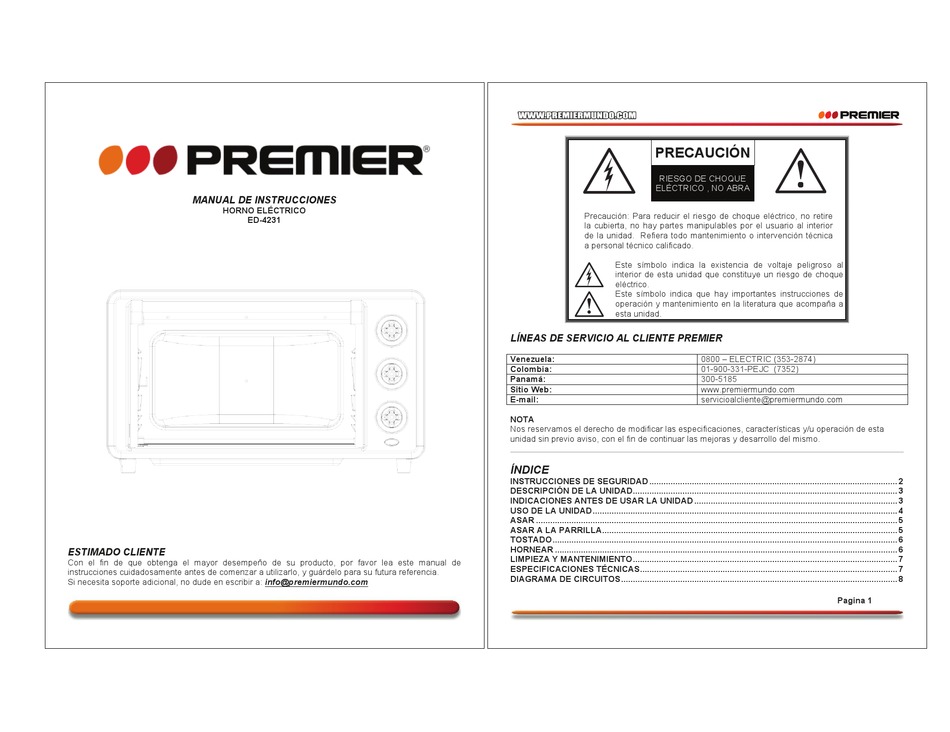 PREMIER ED-4231 INSTRUCTION MANUAL Pdf Download | ManualsLib