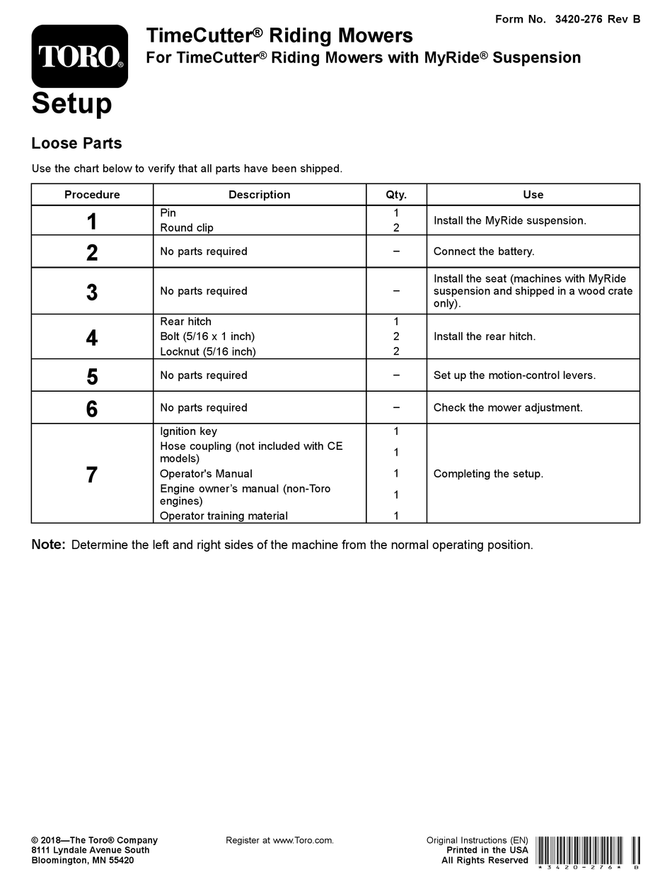 TORO TIMECUTTER SERIES OPERATOR'S MANUAL Pdf Download | ManualsLib