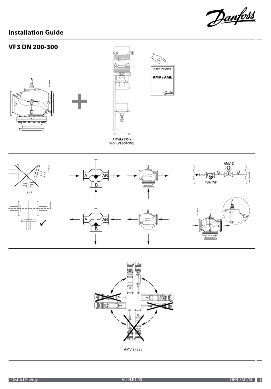 DANFOSS VF3 DN 200 INSTALLATION MANUAL Pdf Download | ManuaLib