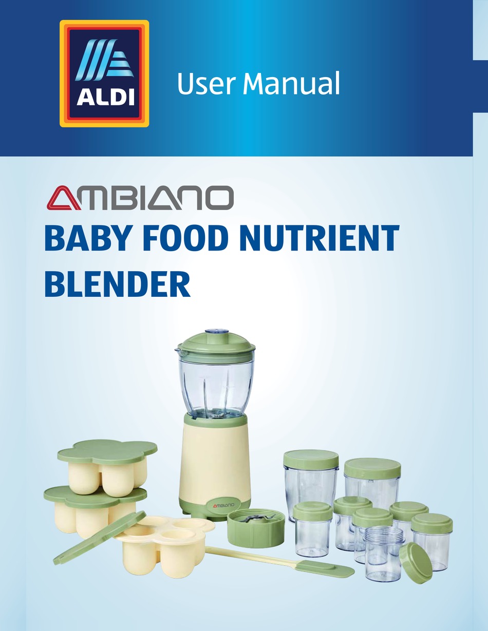 Ambiano baby food steamer and hot sale blender manual