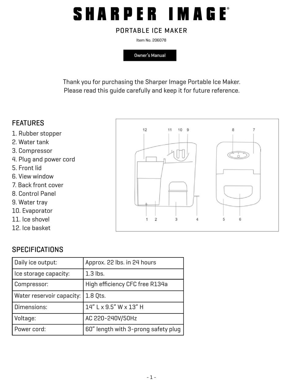 portable ice maker sharper image