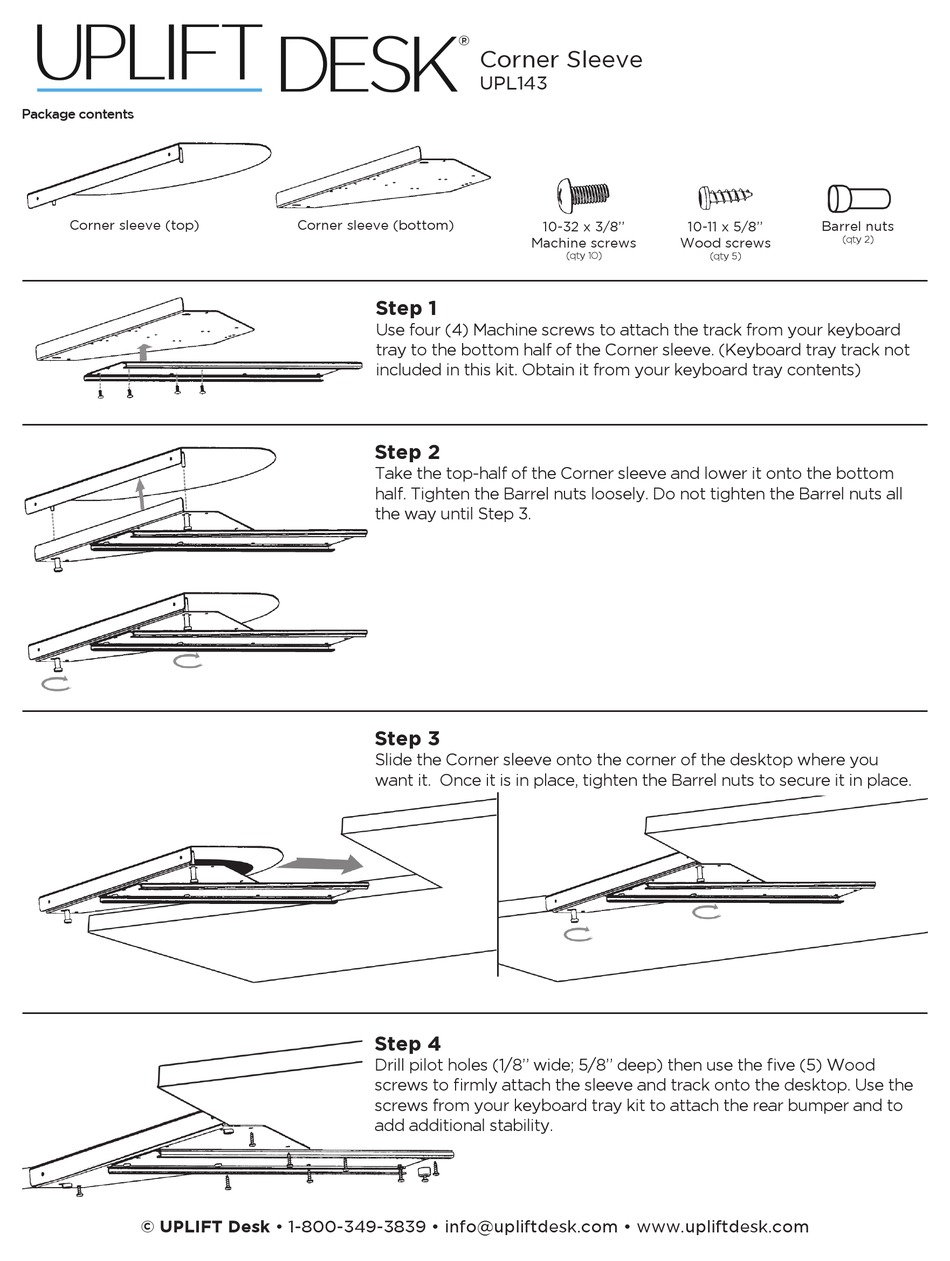 UPLIFT DESK UPL143 INSTRUCTIONS Pdf Download ManualsLib