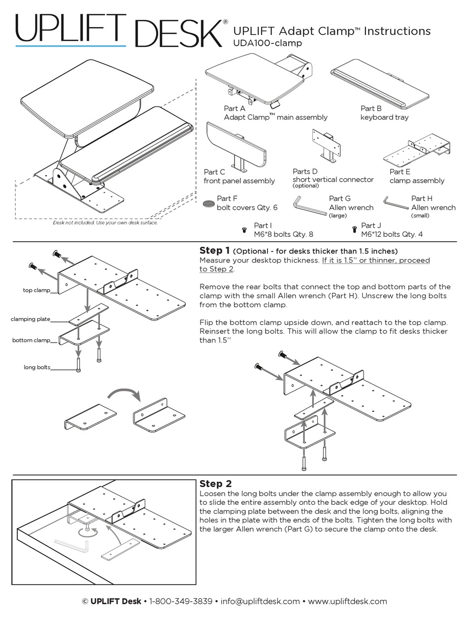 uplift-desk-uda100-clamp-instructions-pdf-download-manualslib