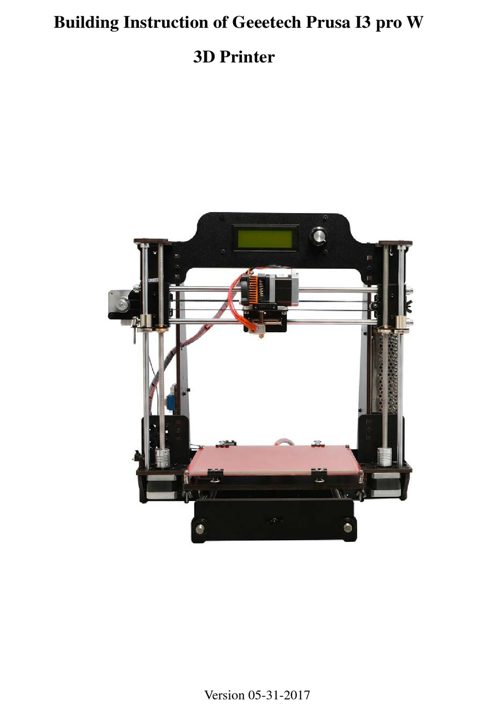 Geeetech Prusa I3 Pro W Building Instruction Pdf Download Manualslib Geeetech Prusa I3 Pro W Building Instruction Pdf Download Manualslib