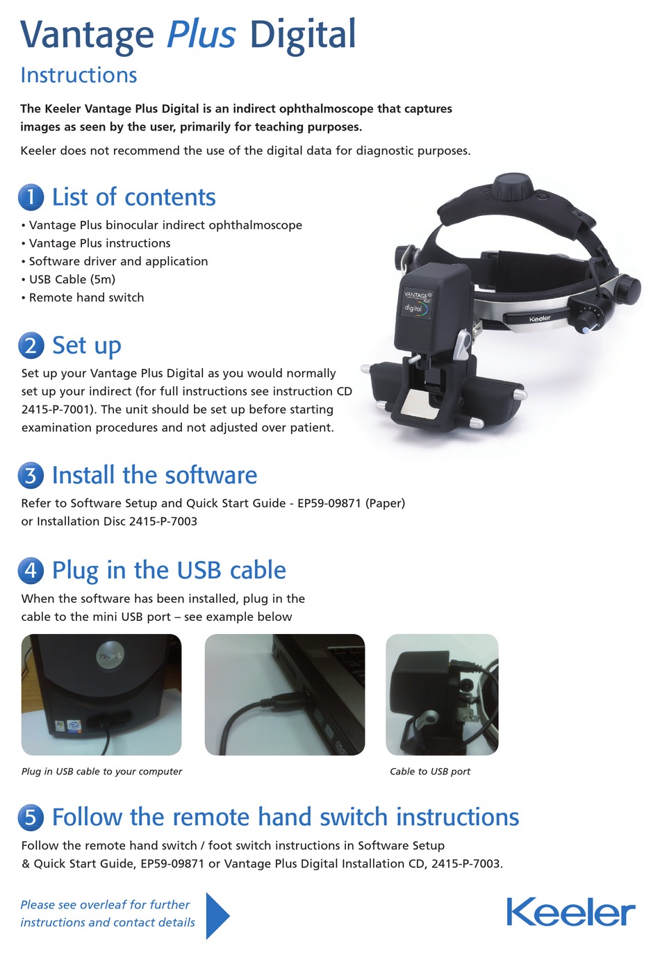 Keeler Vantage Plus Digital Instructions For Use Pdf Download Manualslib