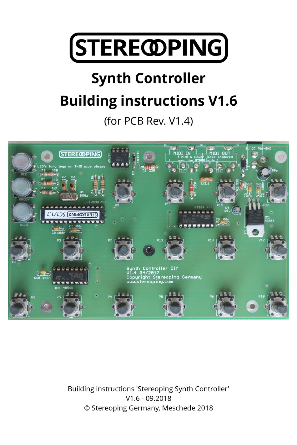 STEREOPING SYNTH CONTROLLER BUILDING INSTRUCTIONS Pdf Download | ManualsLib
