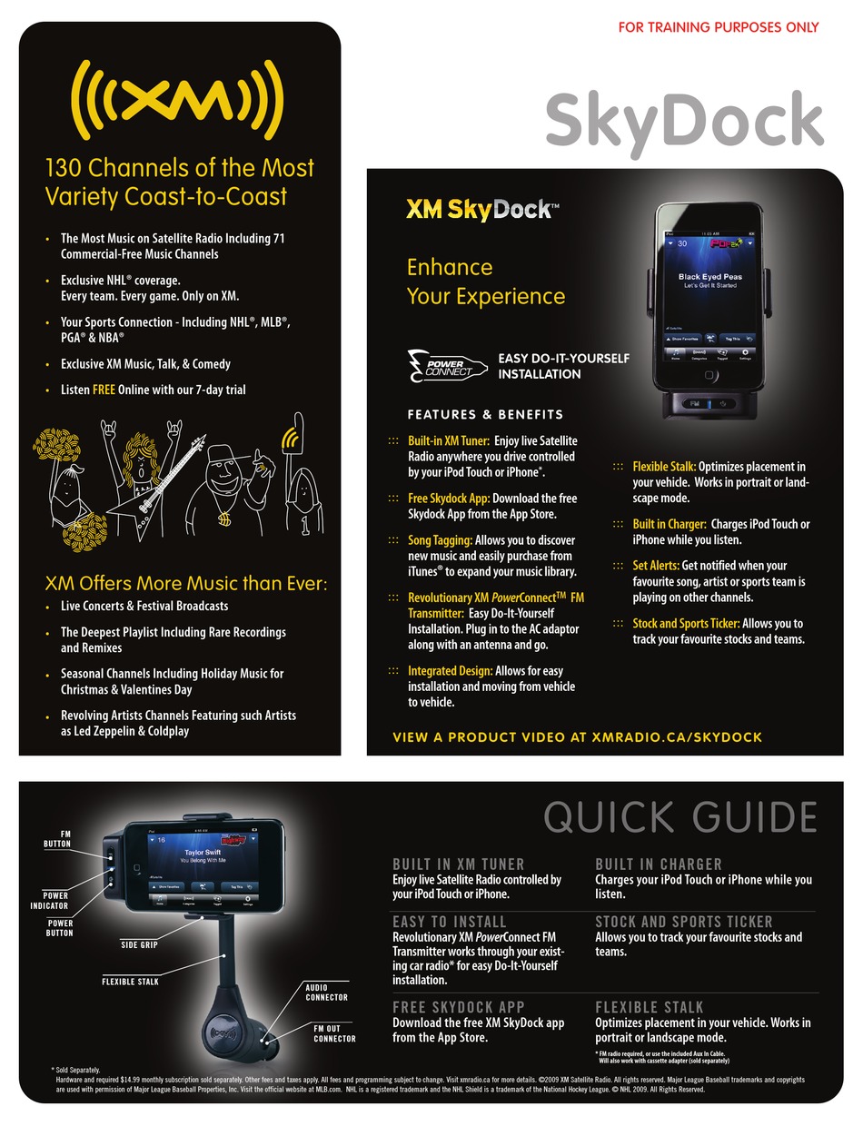 SIRIUS XM RADIO XM SKYDOCK QUICK MANUAL Pdf Download ManualsLib