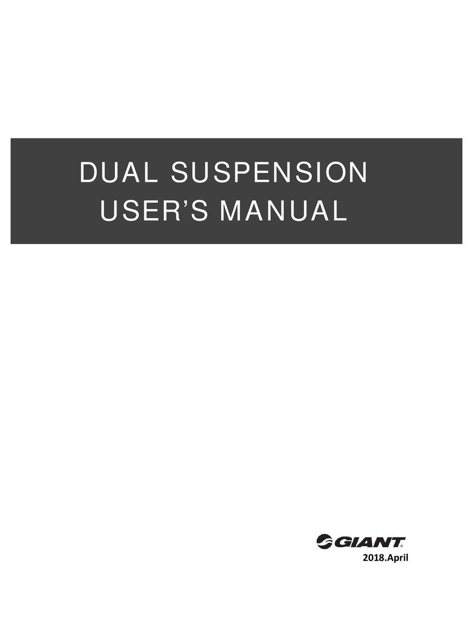 GIANT ANTHEM 29 SERIES USER MANUAL Pdf Download | ManualsLib